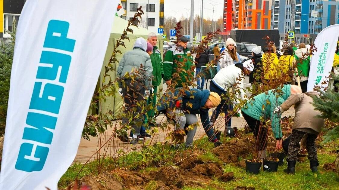 В казанском ЖК «Салават Купере» высадили более 300 деревьев и кустарников