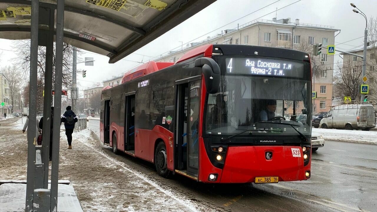 В Казани из-за морозов автобусы заводят каждые 2 часа