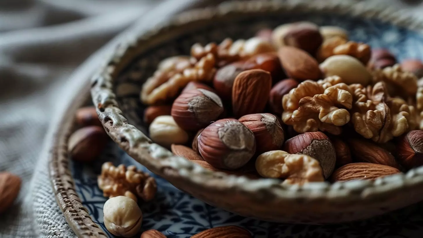 Орехи и семена содержат полезные жиры и волокна.