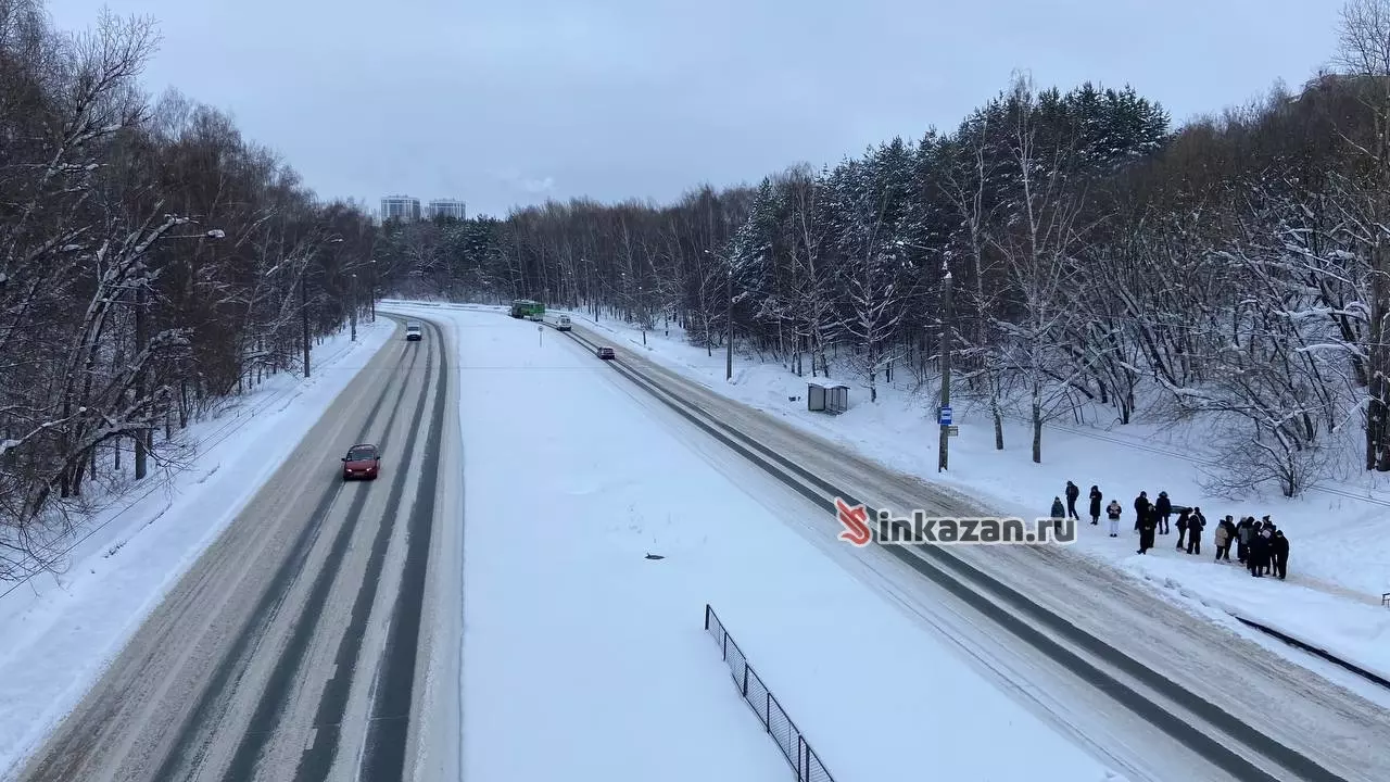 Дороги в снегу. Казань