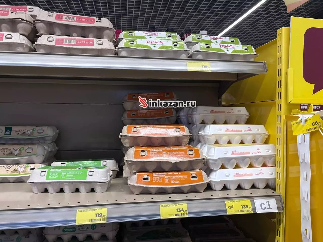 Цены на яйца в магазине «Магнит»