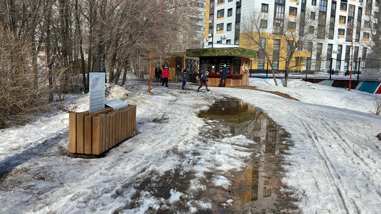 Казанцы жалуются на «затопленный» парк «Комсомолец»