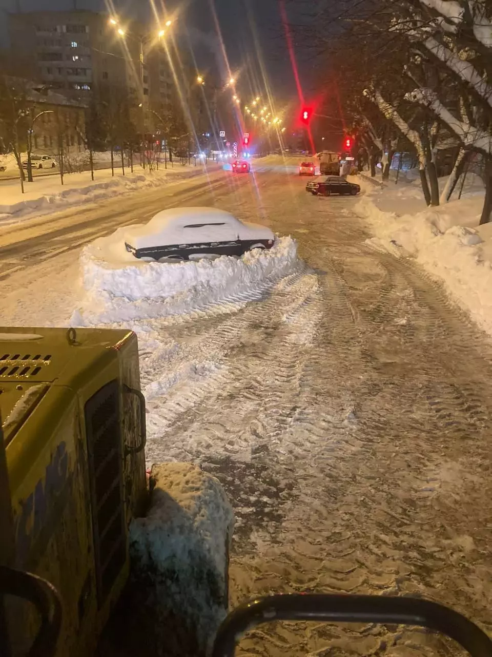 Казанские дороги в снегу