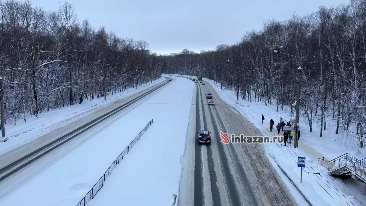 Дороги в снегу. Казань
